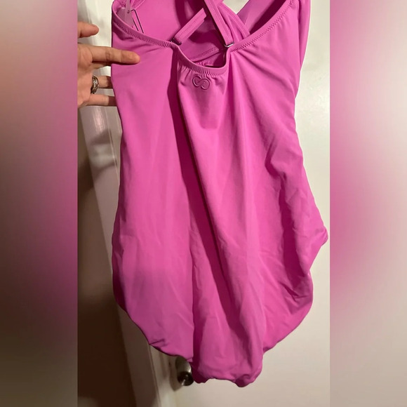 NWT CALIA Women's Tie Front One Piece Swimsuit Pink Geranium 6 - Picture 6 of 9